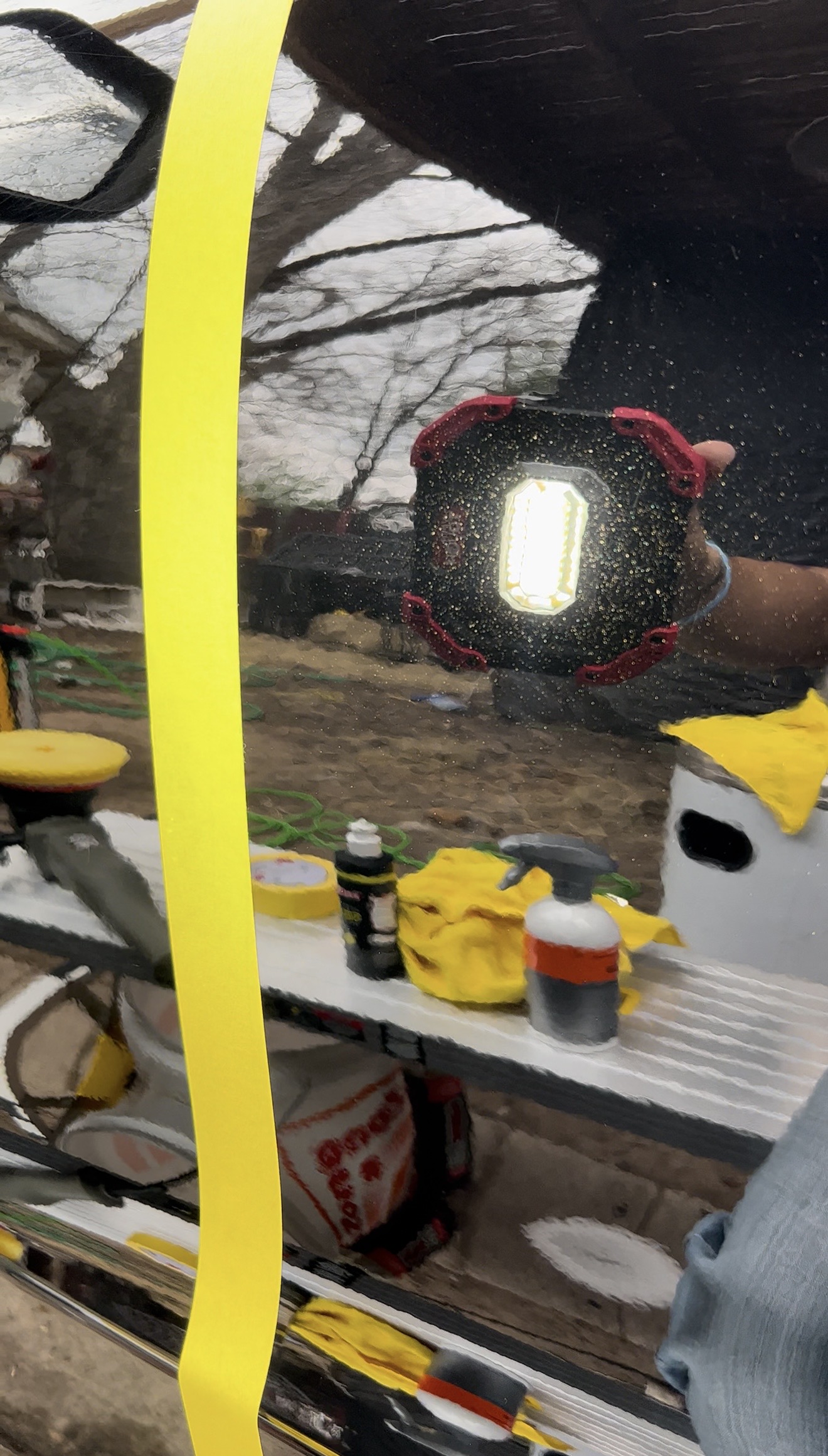 Black paint corrected to glossy finish after paint correction