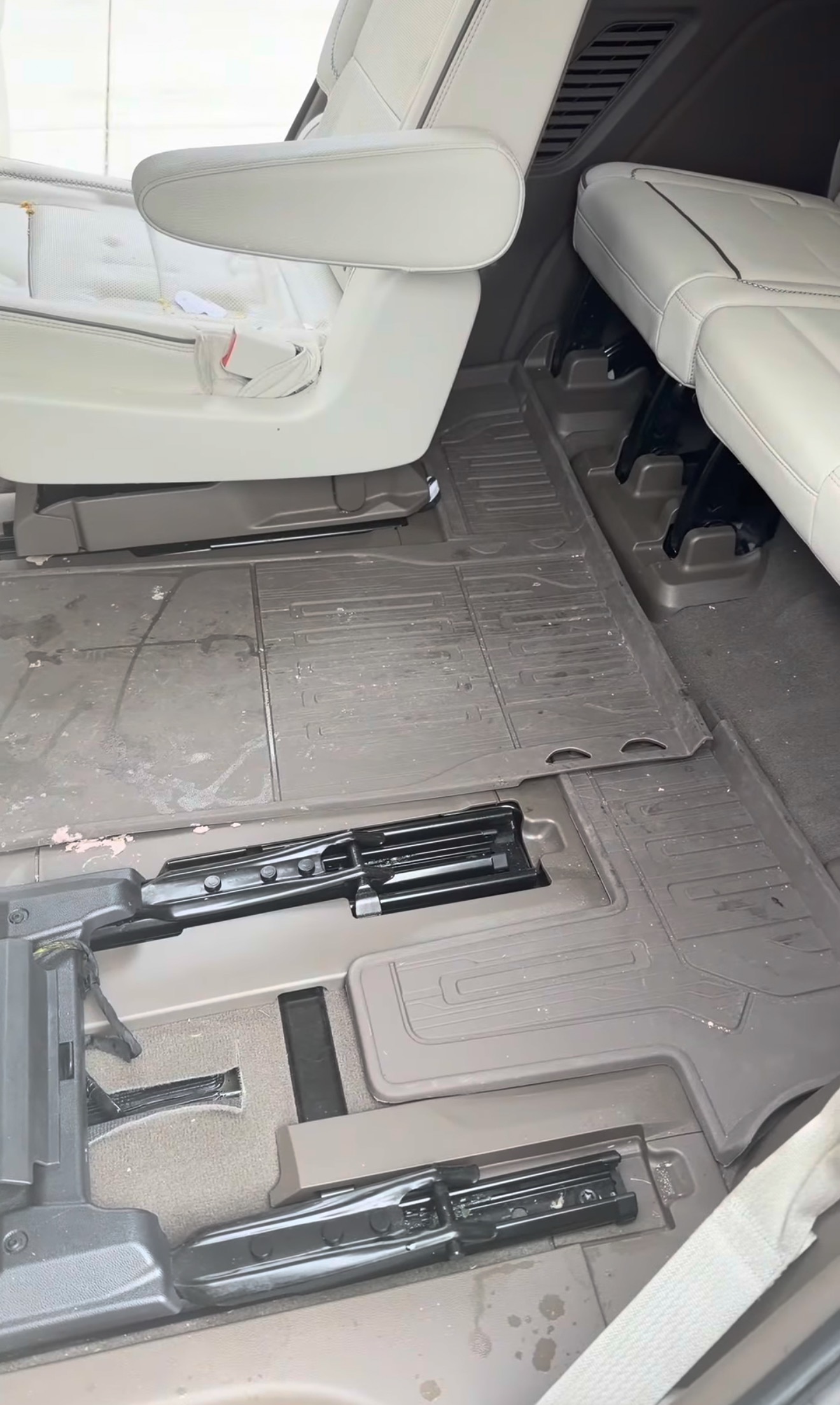 dirty GMC Denali interior before deep cleaning Boerne TX