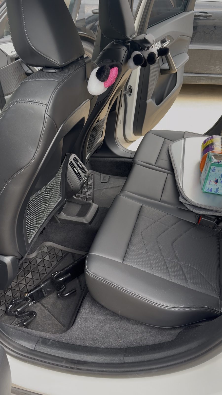 BMW X1 back seat before interior detailing