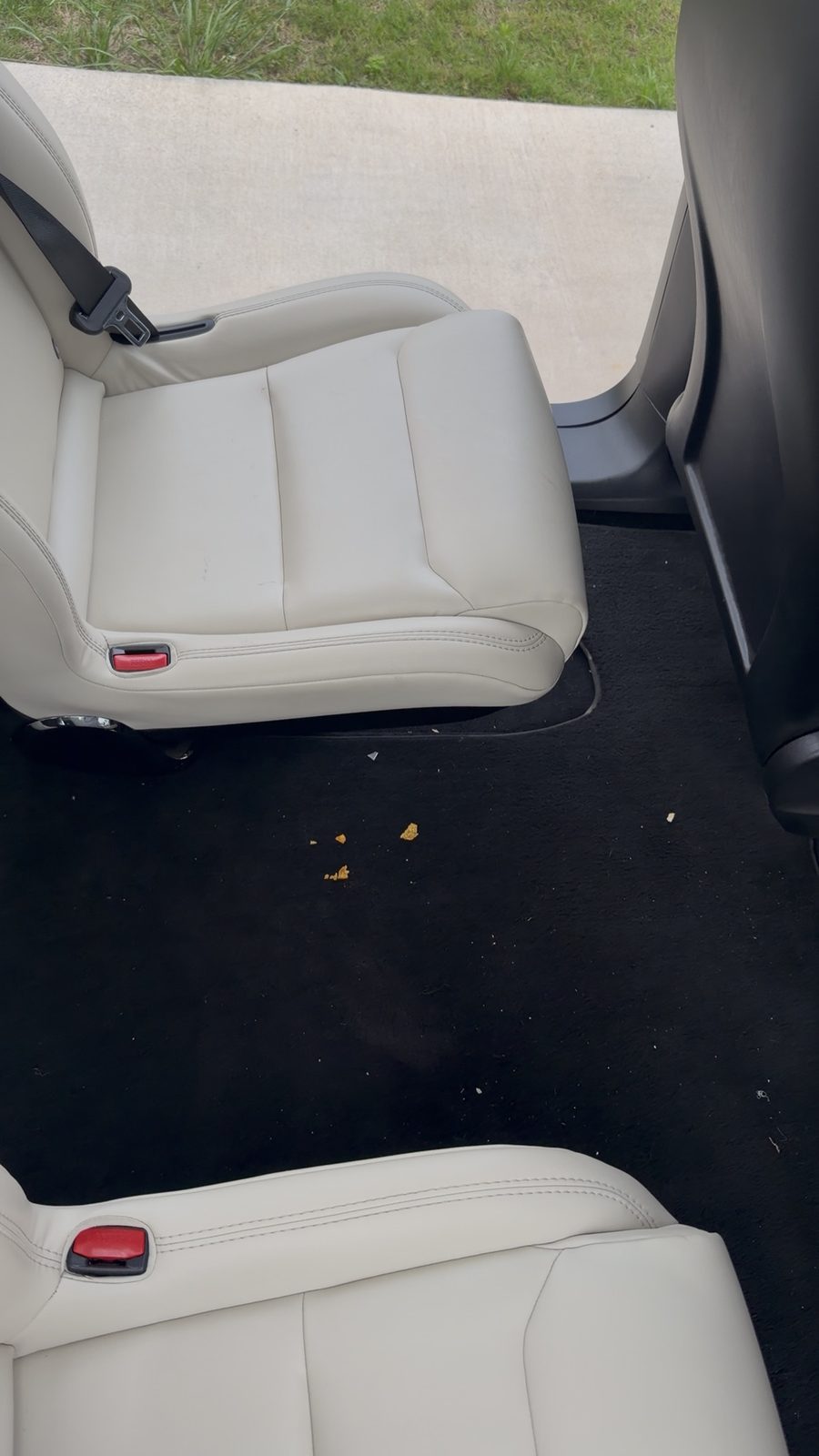 Tesla Model X second row before interior detailing